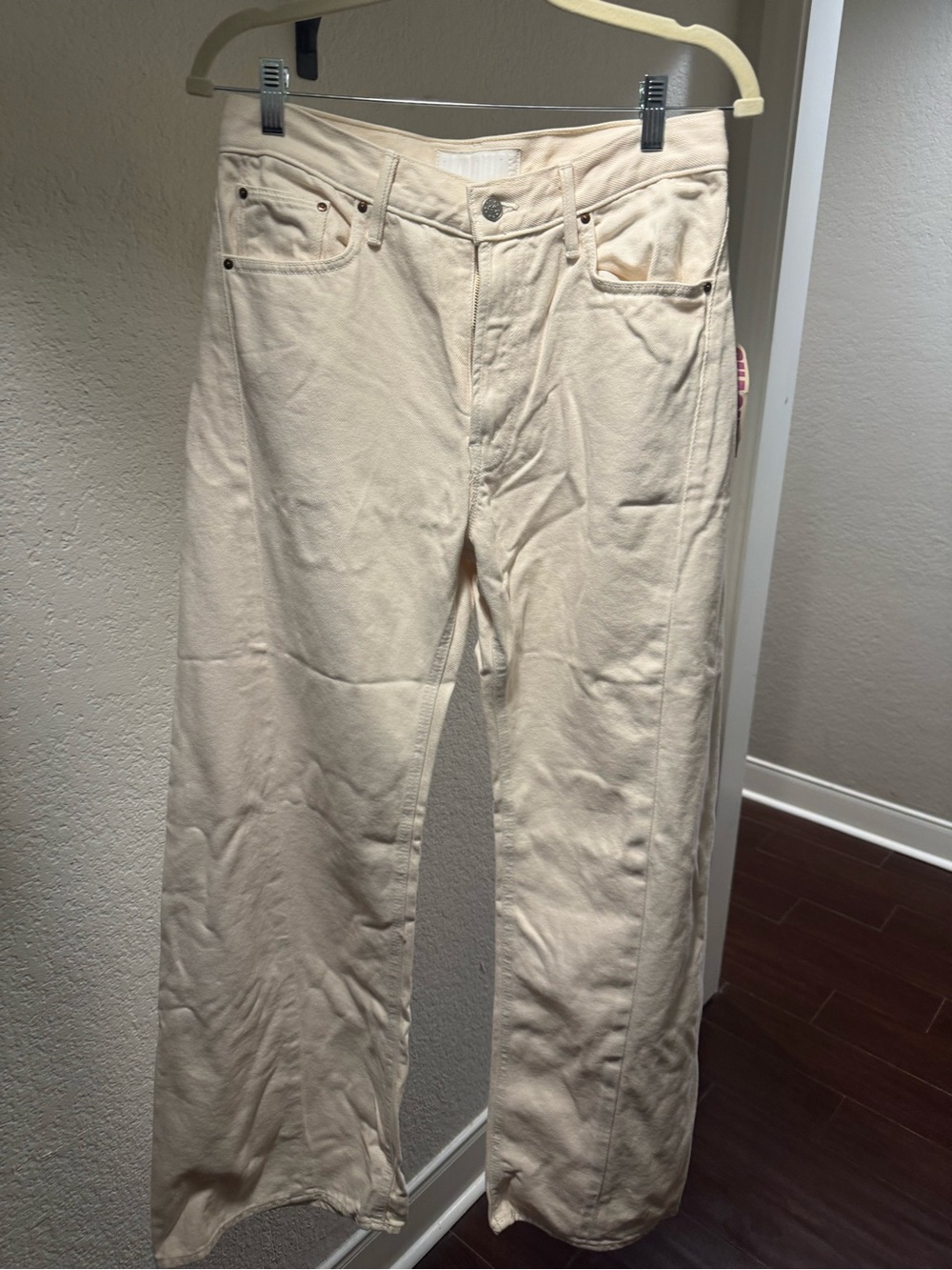 MOTHER Cream Straight-Leg Chinos